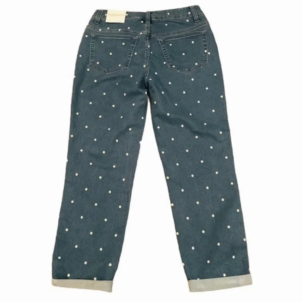 Workshop Republic Clothing ankle polka dot straight ankle jeans 4 NWT - Picture 4 of 7